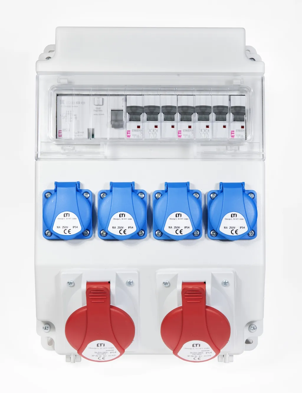 Assemblied distribution box EDS11 RCD 4S/2 16/32 B+C 001105261