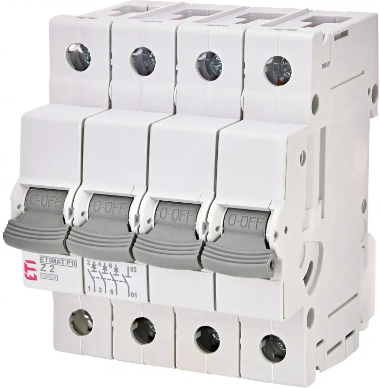 Miniature circuit breaker ETIMAT P10 4p B13  15kA 001901909