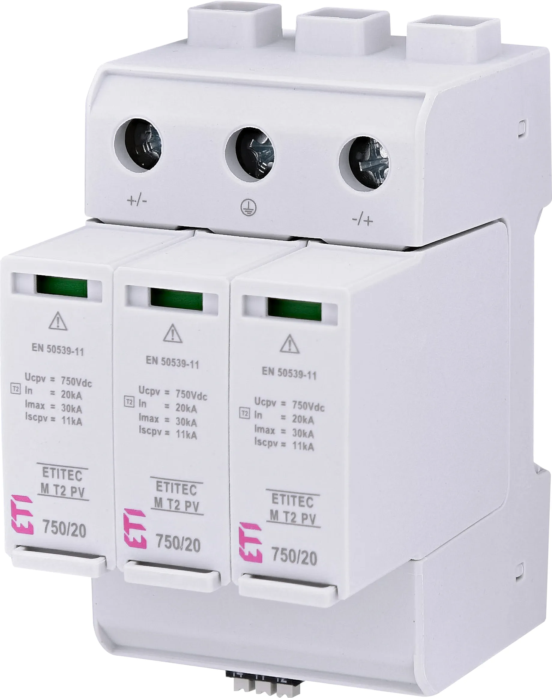 Surge arrester ETITEC M T2 PV 1500/20 Y RC 002440518