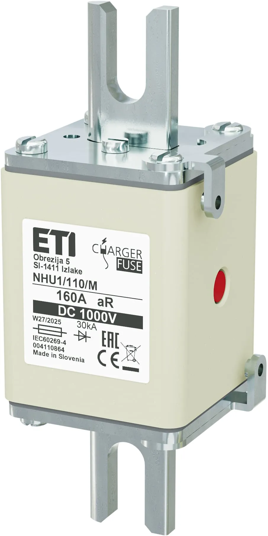 Fuse link NHU1/110/M aR 160A/1000V DC 004110864