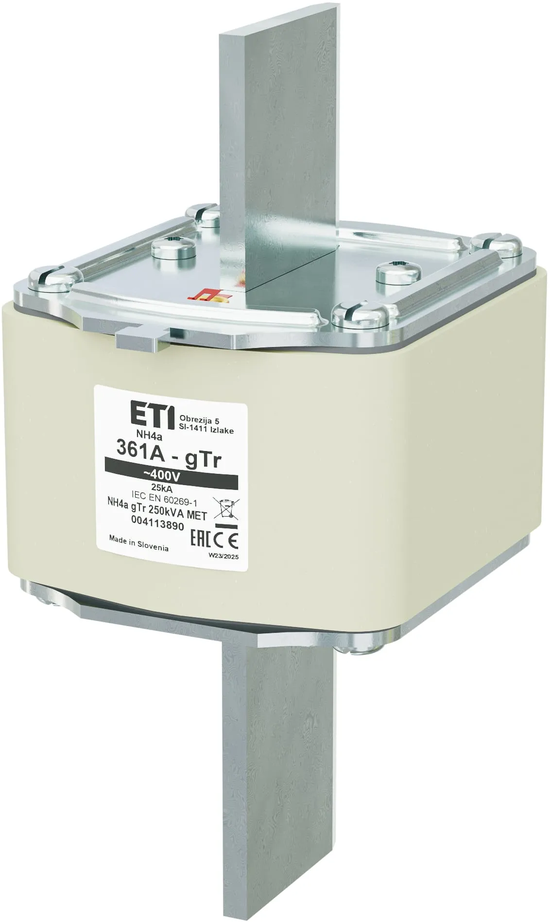 Fuse link NH4a gTr 361A/400V/250kVA MET 004113890