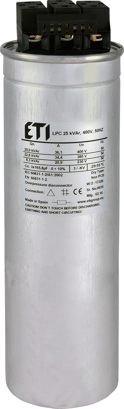 Capacitor LPC 25 kVAr, 400V, 50Hz 004656754