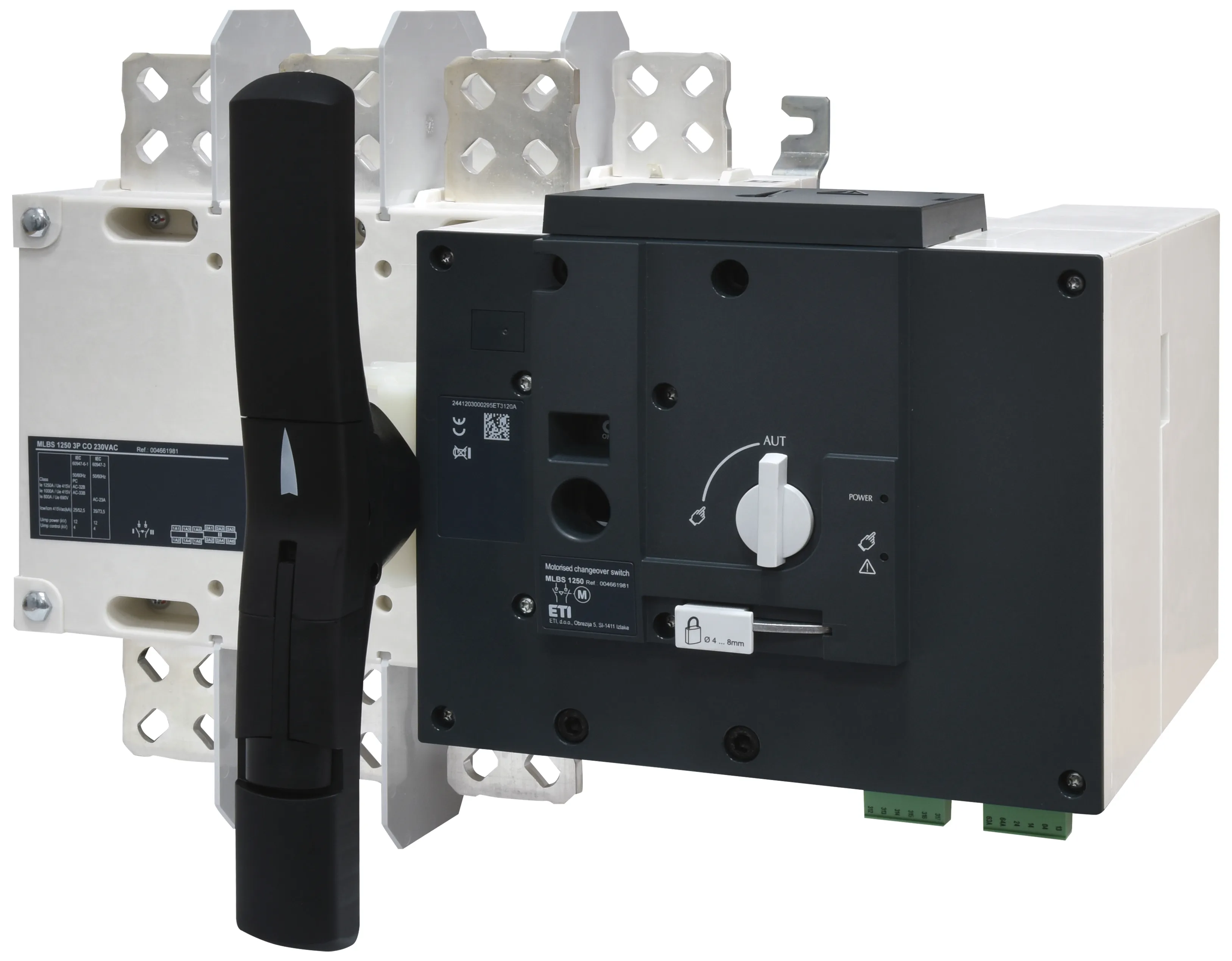 Changeover switch motor op. MLBS 1250 3P CO 230VAC 004661981